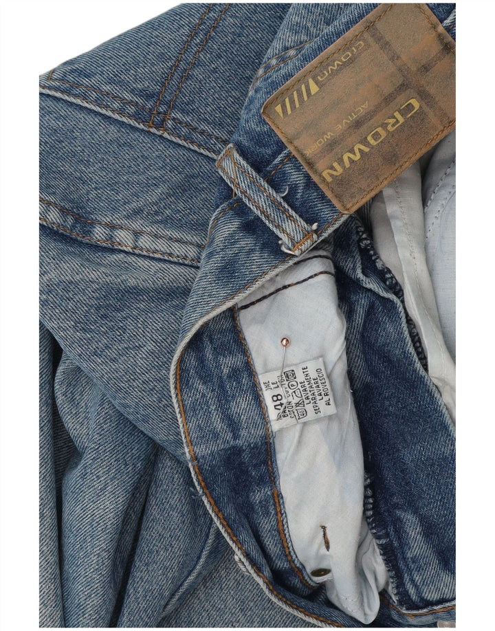 CROWN Jeans dritti da uomo IT 48 Medio W32 L31 Cotone blu