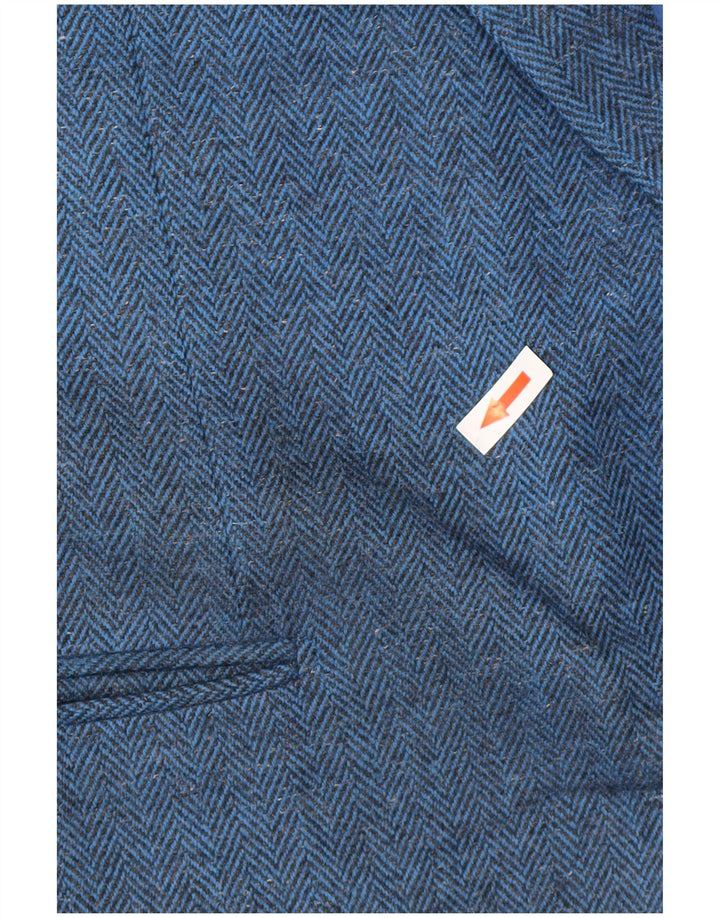 Giacca blazer da uomo a 2 bottoni Pal Zileri IT 52 XL Lana a spina di pesce blu
