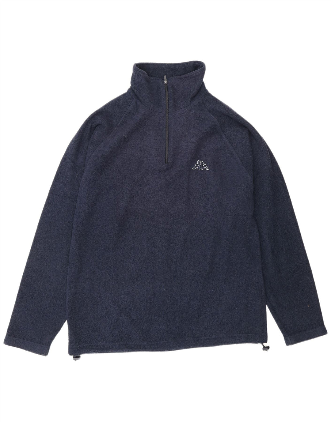 Maglione in pile da uomo KAPPA con zip e collo medio blu navy