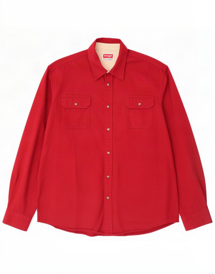 Camicia da uomo Wrangler XL in cotone rosso