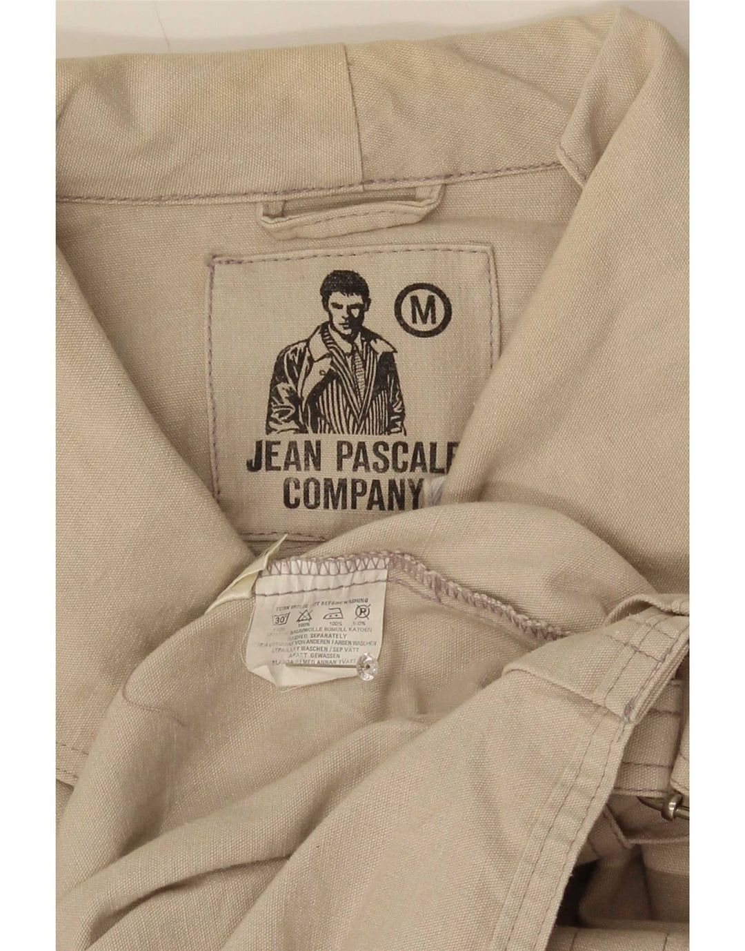 Giacca pratica da uomo vestibilità ampia Jean Pascale UK 38 Beige medio classico