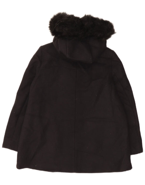 Cappotto oversize con cappuccio da donna Zara UK 10 piccolo in lana nera