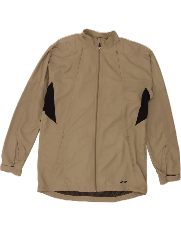 ASICS Womens Rain Jacket UK 18 XL Beige Colourblock Polyester Vintage Asics and Second-Hand Asics from Messina Hembry 