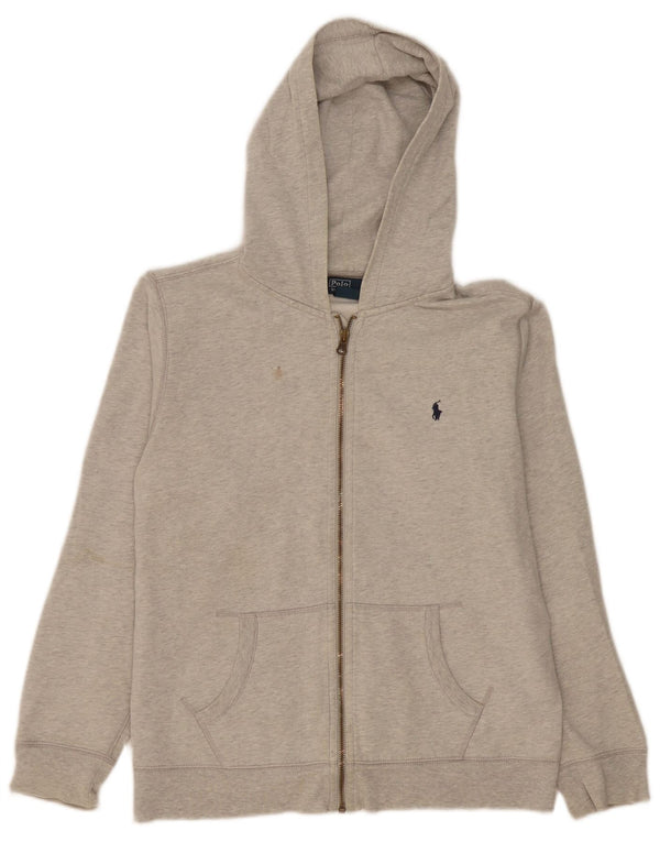 Polo Ralph Lauren Felpa con cappuccio e zip per ragazzi 15-16 anni XL Grigio chiazzato
