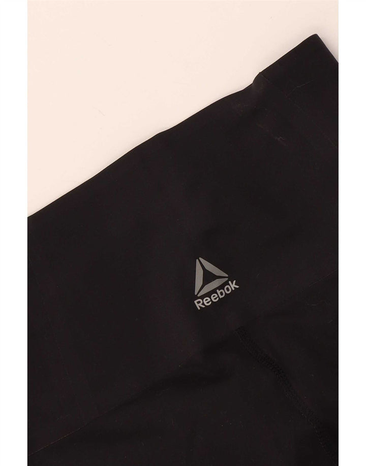 Leggings grafici Reebok da donna UK 10 piccoli neri