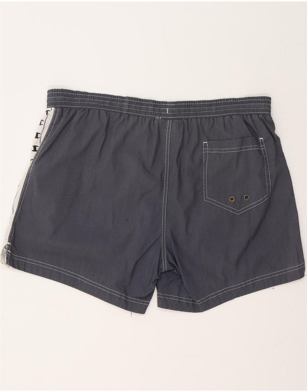 Pantaloncini da bagno grafici da uomo Champion XL in cotone color block blu navy