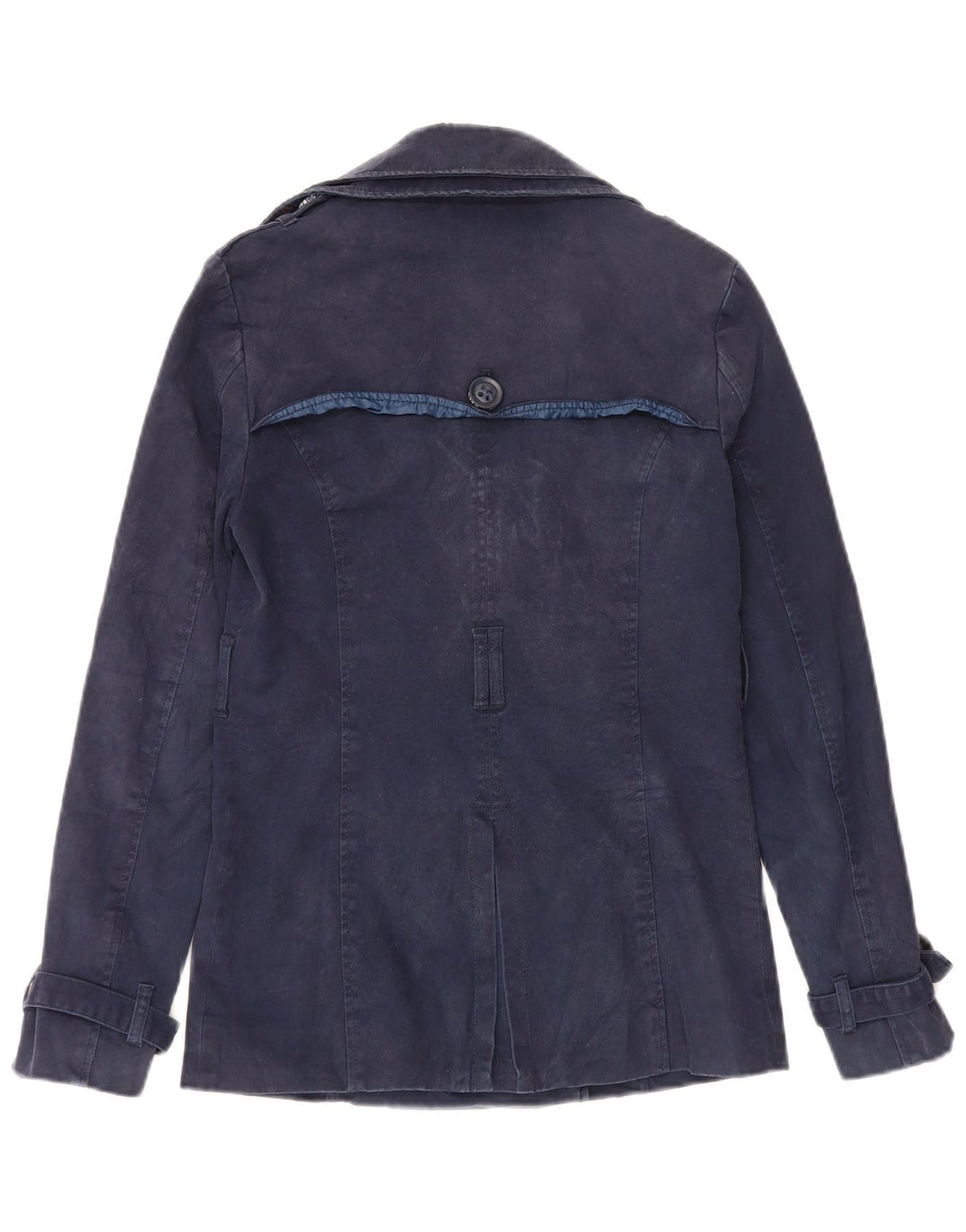 Cappotto da marinaio da donna Superdry UK 6 XS blu navy cotone