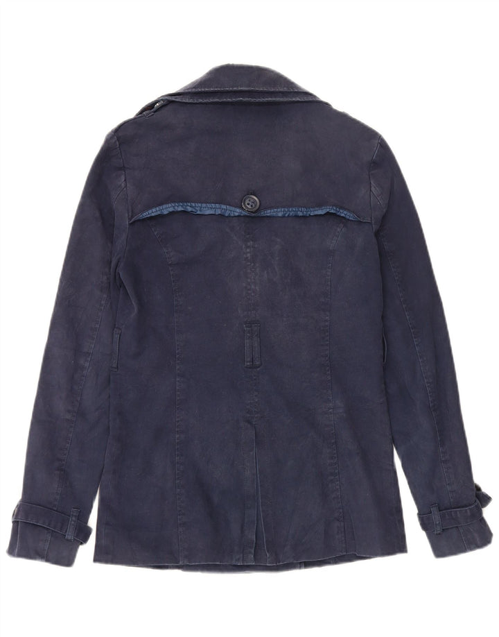 Cappotto da marinaio da donna Superdry UK 6 XS blu navy cotone