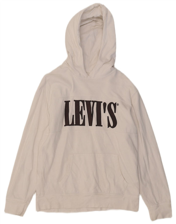 Maglione con cappuccio grafico da uomo Levi's in cotone bianco medio
