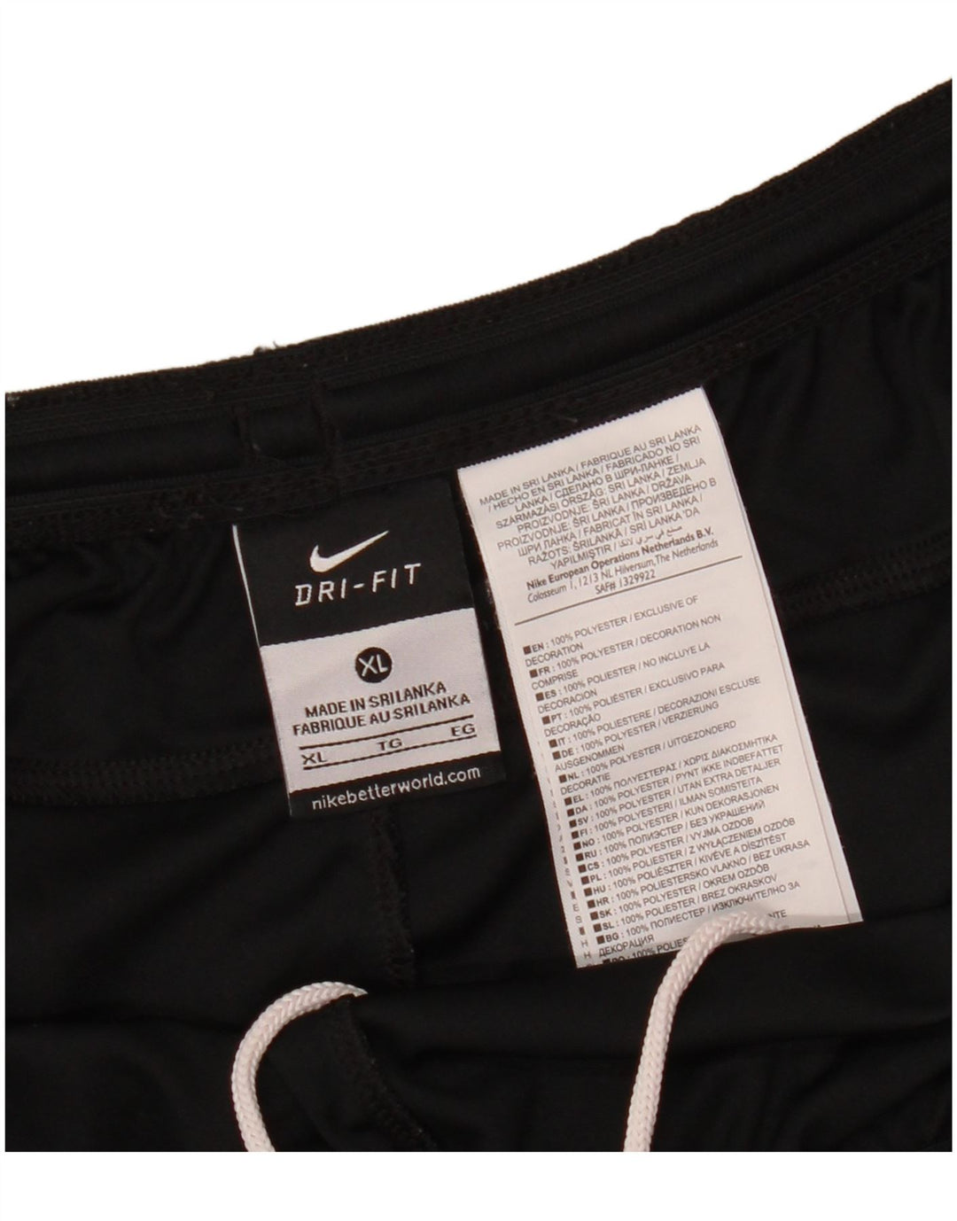 Pantaloncini sportivi NIKE Dri Fit da uomo XL Nero in poliestere color block