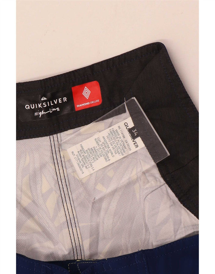 Pantaloncini da bagno da uomo Quiksilver grandi in poliestere floreale blu