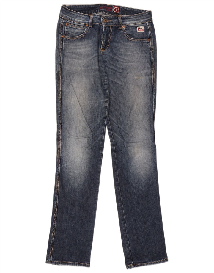 Jeans dritti da donna Roy Rogers W29 L33 cotone blu