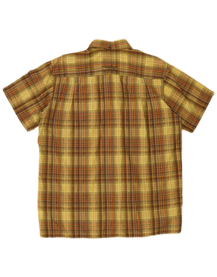 Camicia a maniche corte da uomo Camel Active a quadri gialli grandi