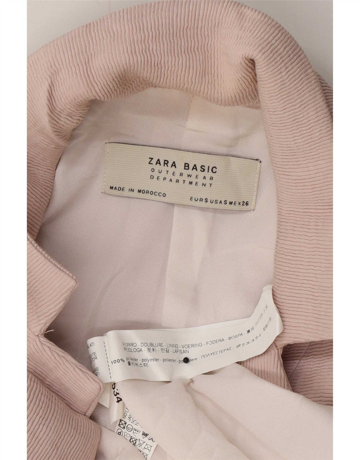 Soprabito oversize da donna Zara UK 10 piccolo poliestere rosa