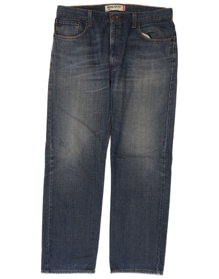 Jeans dritti da uomo Levi's 505 vestibilità regolare W38 L32 cotone blu