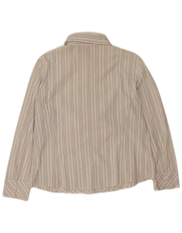 Camicetta da donna Perte by Krizia US 23 3XL Cotone a righe bianche