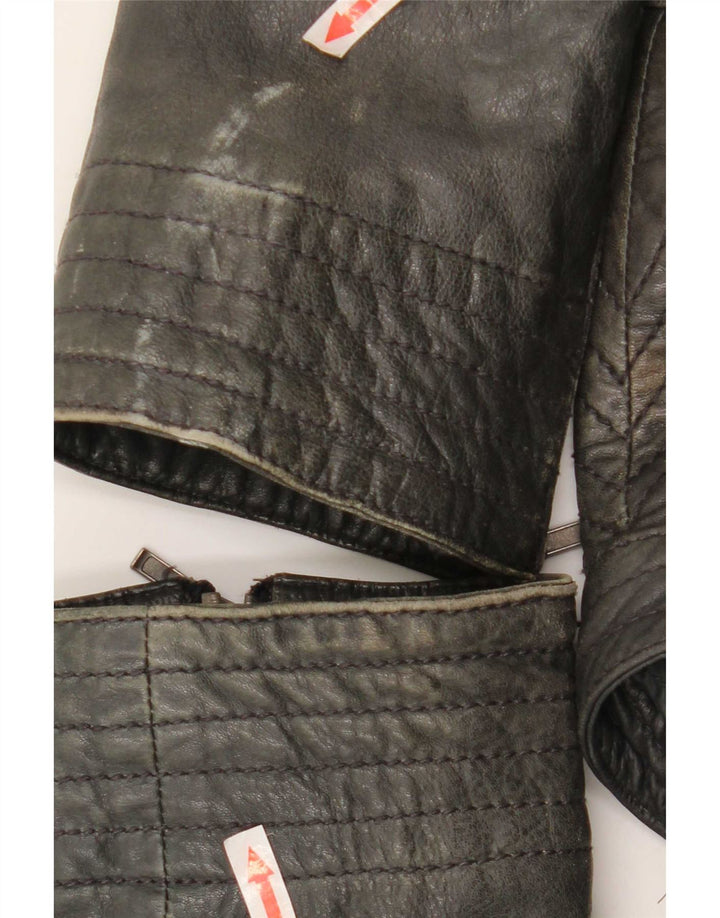 Giacca Biker Donna Conbipel IT 54 2XL Pelle Nera