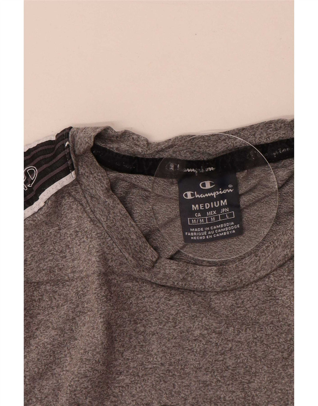 T-shirt grafica da uomo Champion Top grigio medio color block
