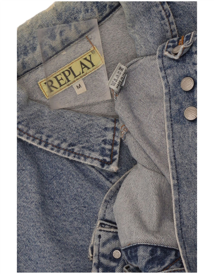 Giacca in denim da uomo Replay UK 38 cotone blu medio