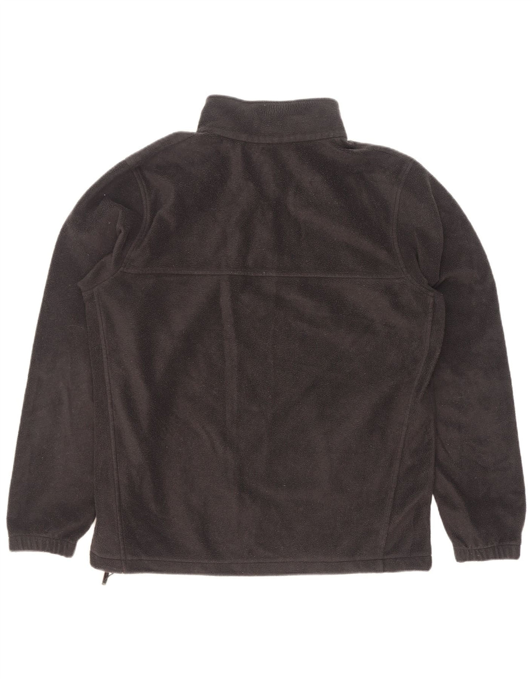 Maglione in pile Columbia da uomo con zip e collo, grande, in poliestere nero