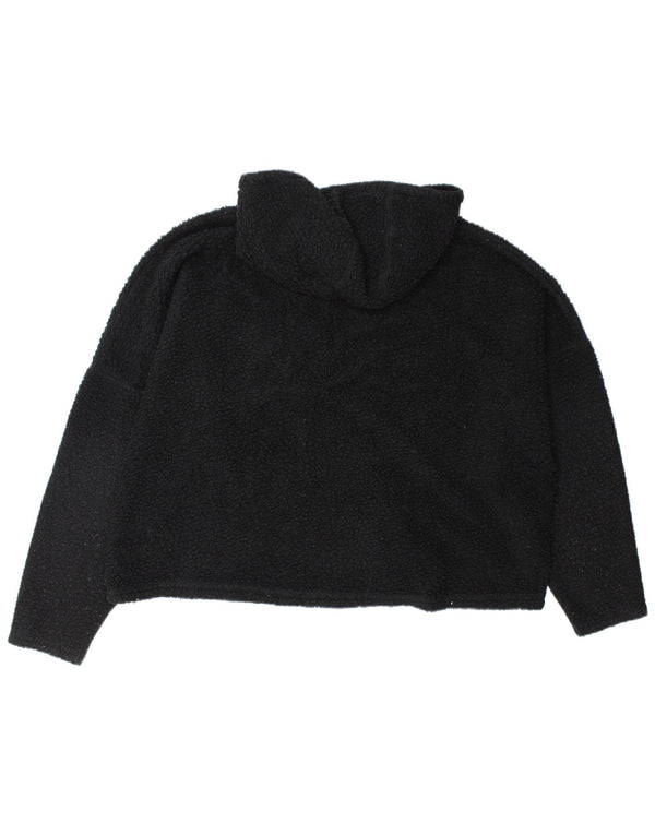 Maglione in pile da donna oversize con cappuccio e zip Ellesse UK 16 grande nero