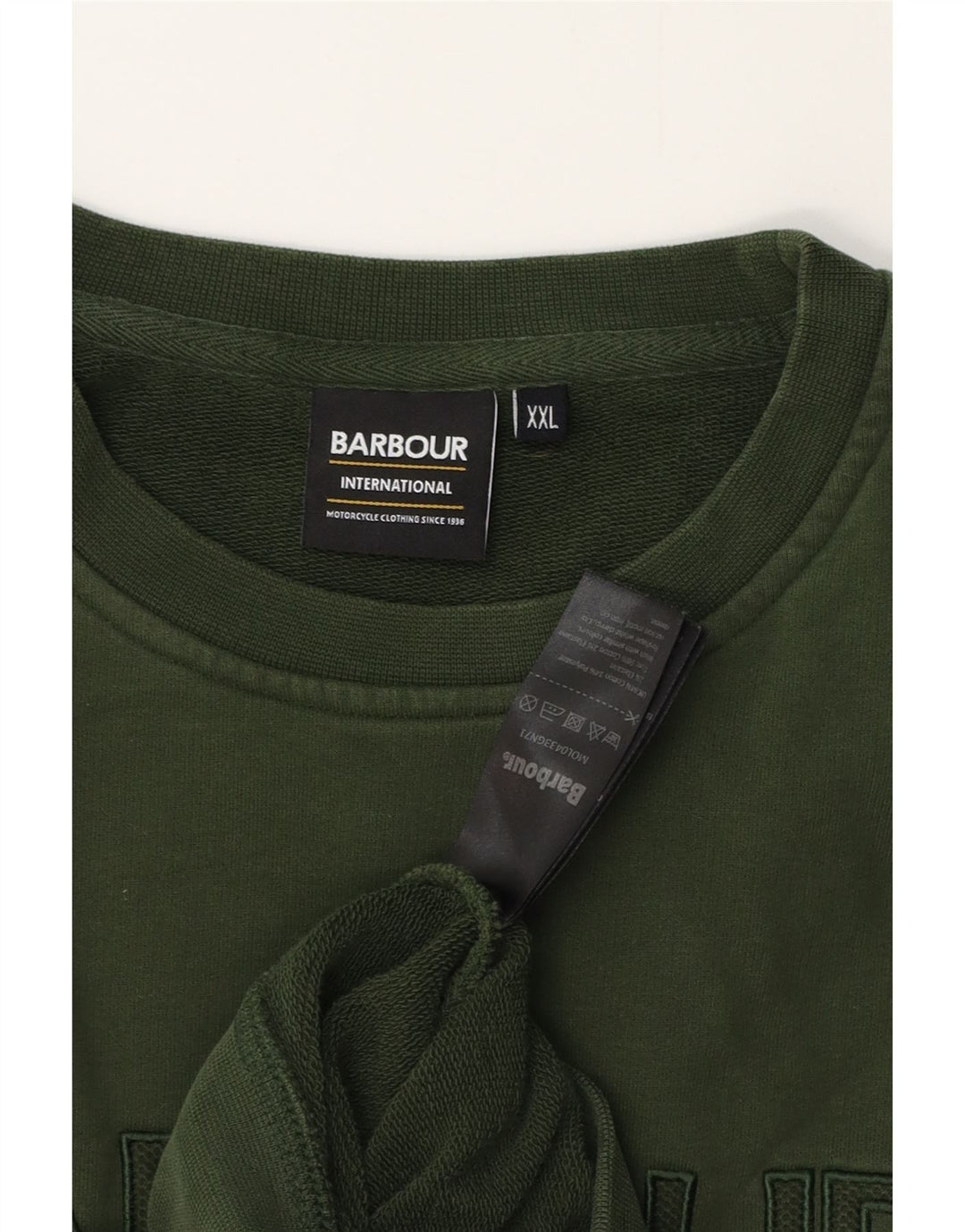 BARBOUR Felpa con grafica da uomo Maglione 2XL Cotone verde