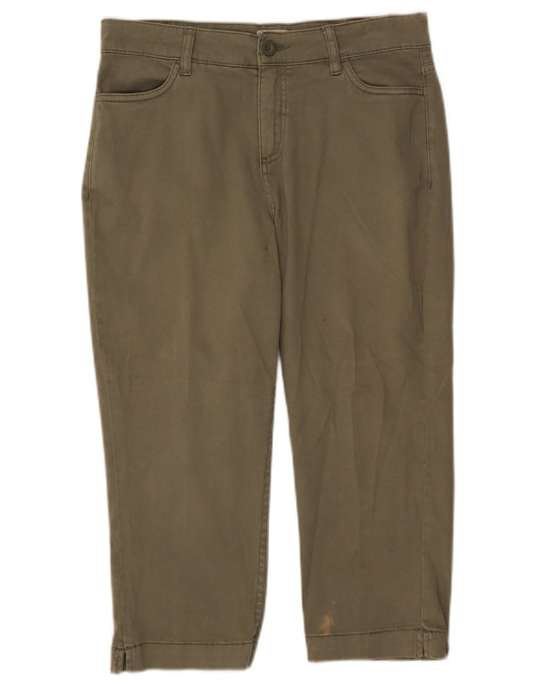 Pantaloni Capri da donna Mountain Warehouse UK 10 Small W30 L19 Cotone kaki
