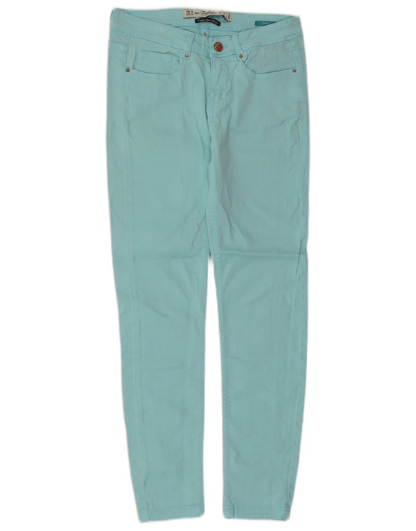 Jeans skinny Trafaluc da donna Zara EU 34 2XS W24 L25 Cotone turchese
