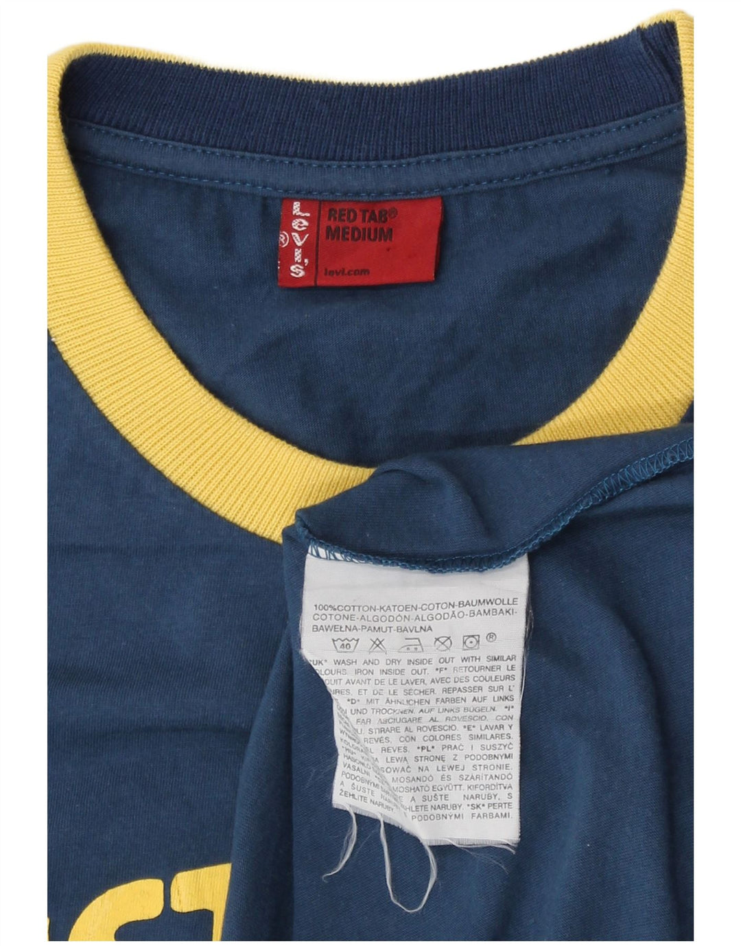 T-shirt grafica da uomo Levi's Top in cotone blu navy medio