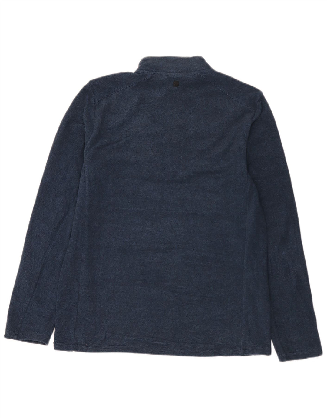 Felpa da uomo con collo con zip Mountain Warehouse, maglione medio, blu navy screziato