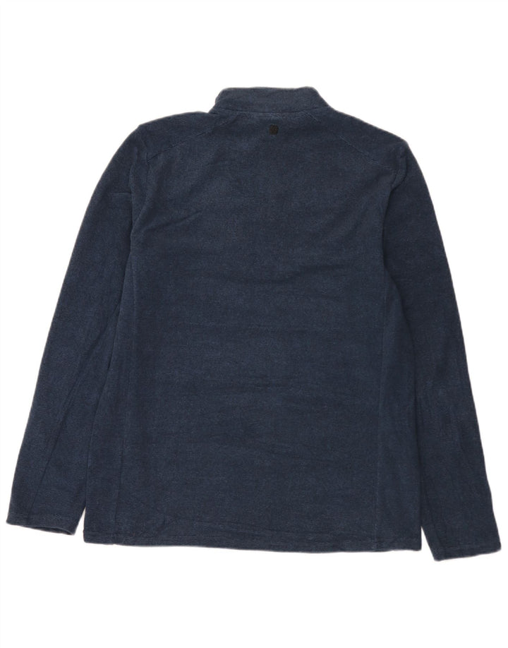 Felpa da uomo con collo con zip Mountain Warehouse, maglione medio, blu navy screziato