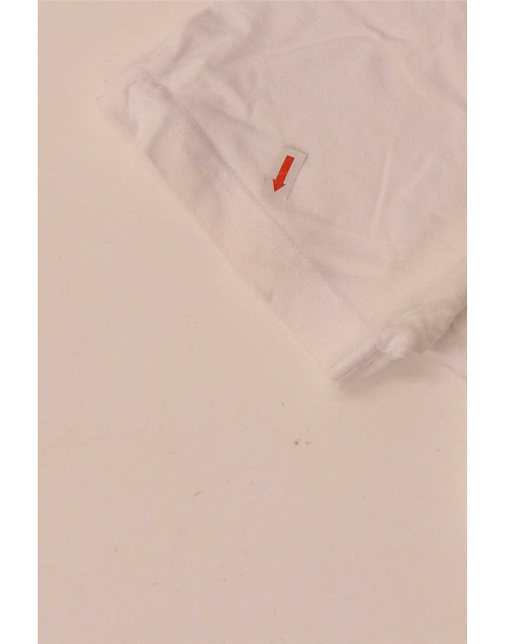 Crew Clothing T-shirt da uomo Top grande in cotone bianco