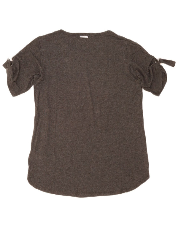 T-shirt da donna Michael Kors Top UK 10 Small in viscosa grigia