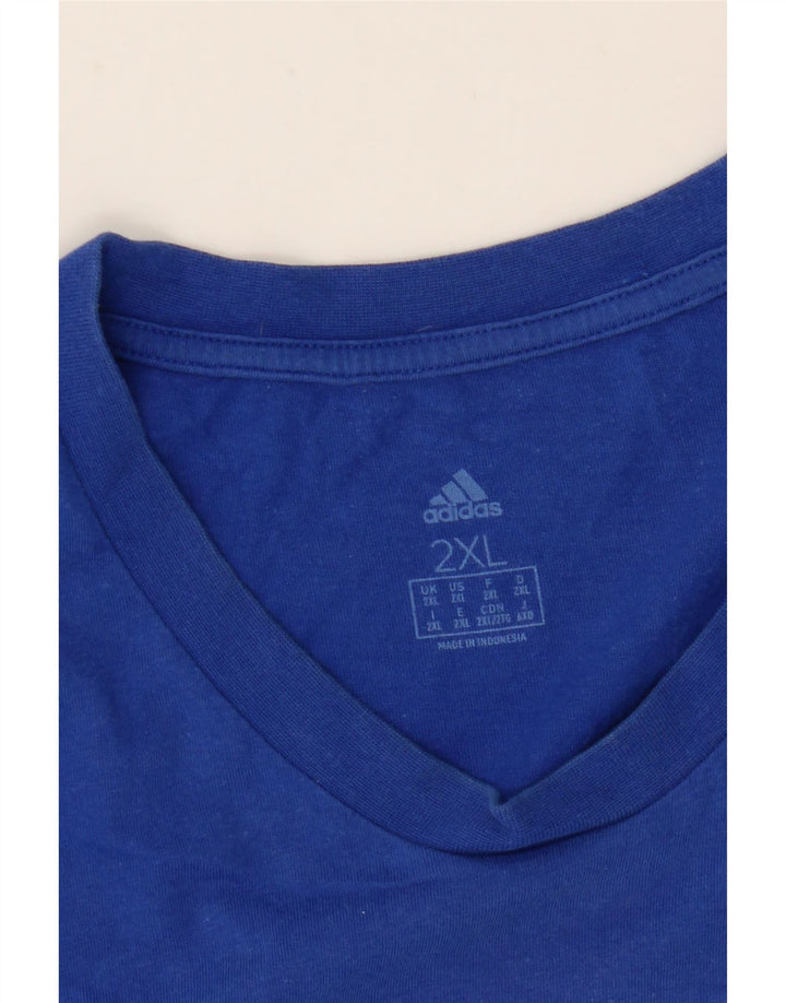 Maglietta grafica da uomo Adidas Top 2XL Blu