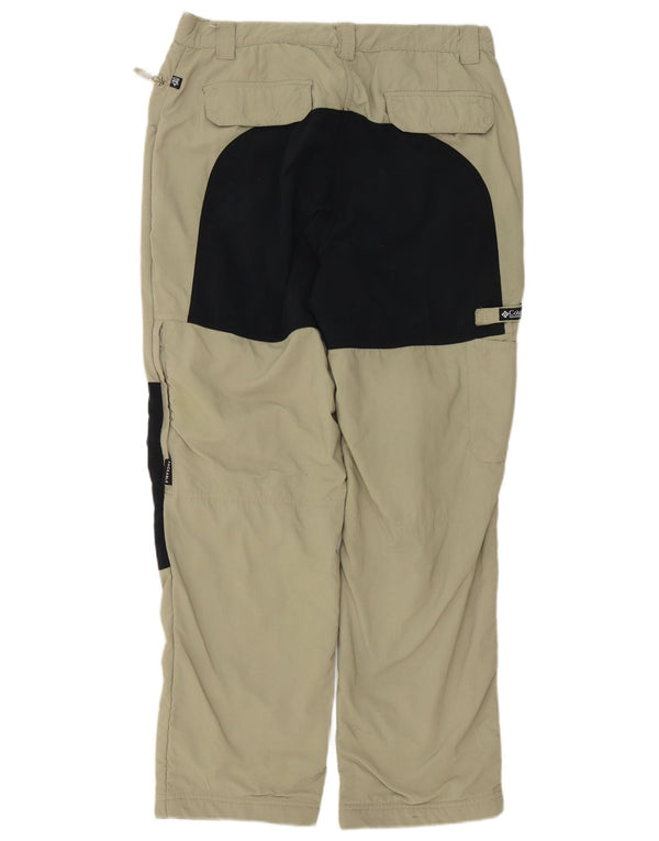 Pantaloni cargo dritti da uomo Columbia W34 L30 Nylon color block beige