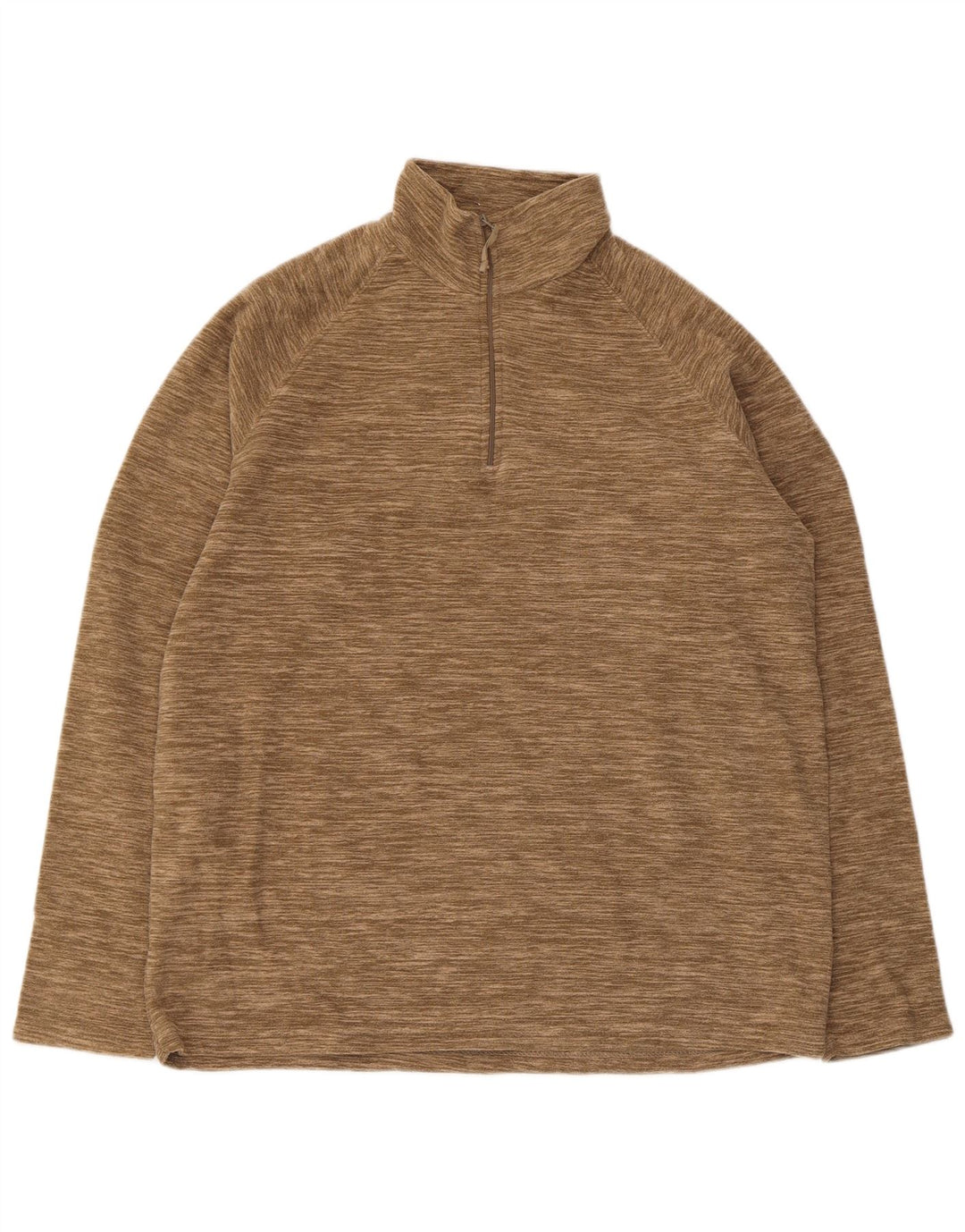MOUNTAIN WAREHOUSE Maglione in pile da uomo con zip e collo grande chiazzato color kaki