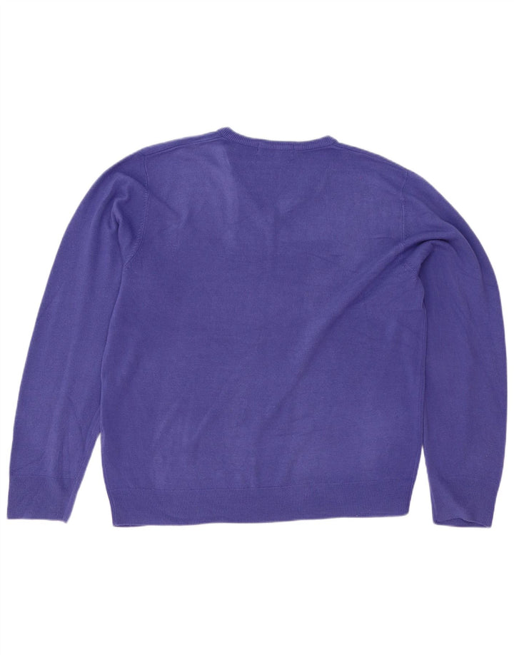 Maglione da uomo con scollo a V Marks & Spencer grande acrilico viola