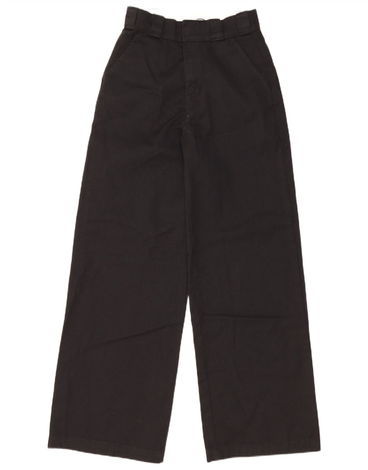 Pantaloni chino da donna Dickies a gamba larga W24 L30 poliestere nero