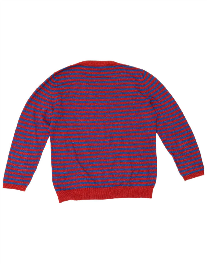 Maglione da weekend da donna Max Mara UK 12 a righe blu medio
