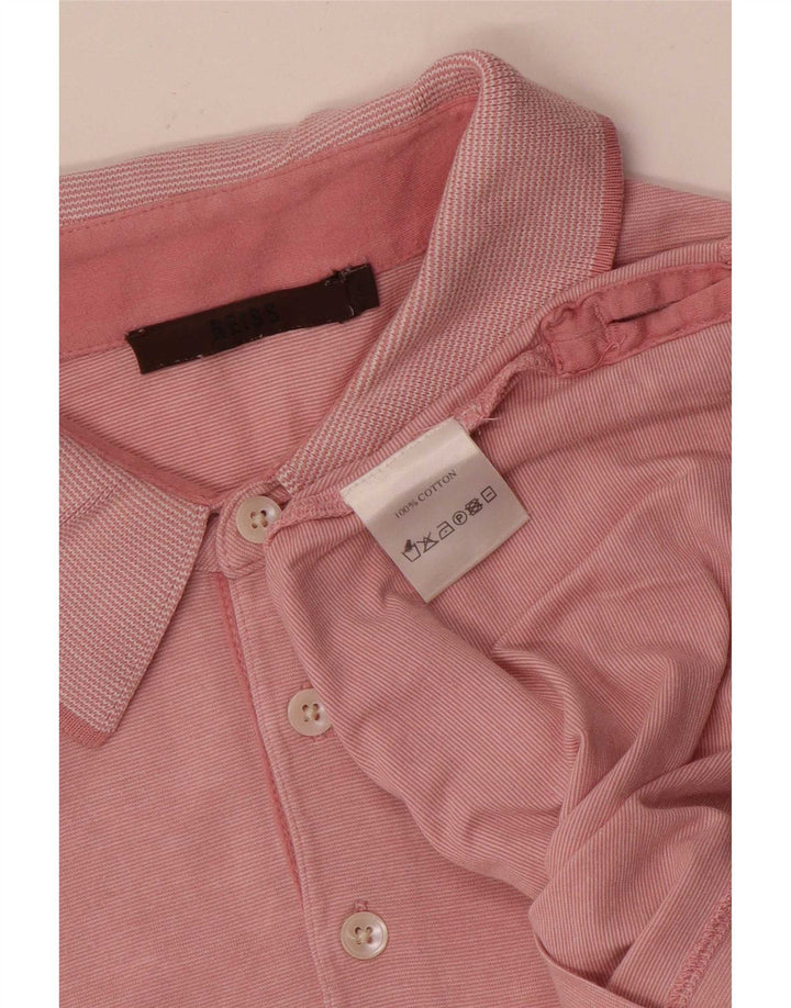 Polo da uomo Reiss piccola in cotone rosa
