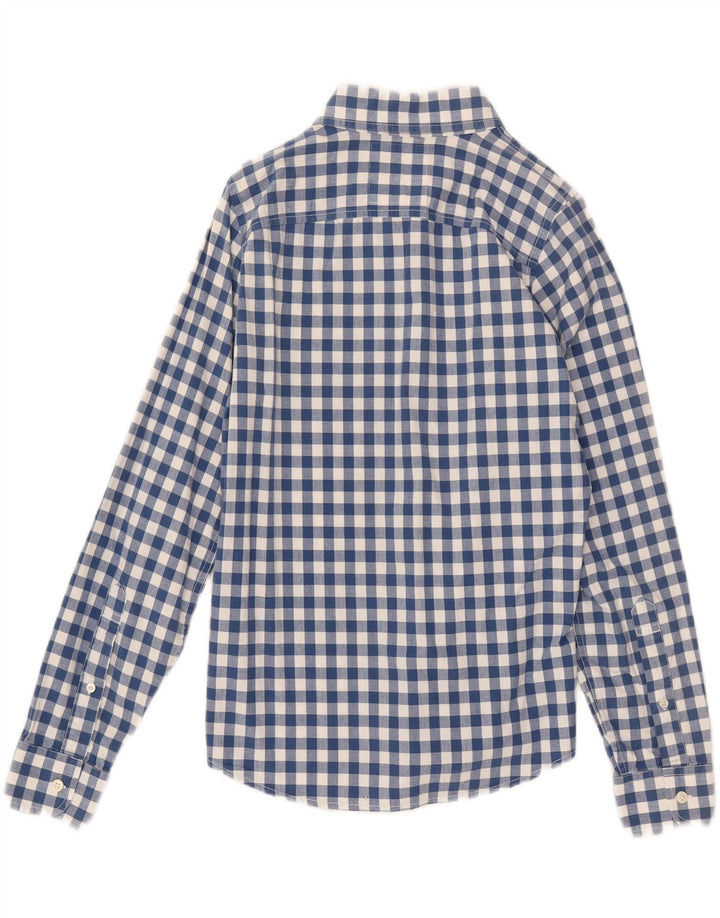 Camicia da uomo HOLLISTER piccola in cotone a quadretti blu navy