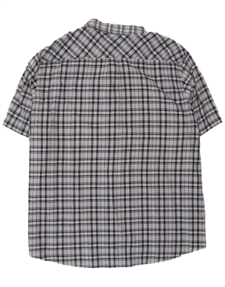 Camicia Lee da uomo a maniche corte vestibilità regolare 5XL cotone a quadri blu