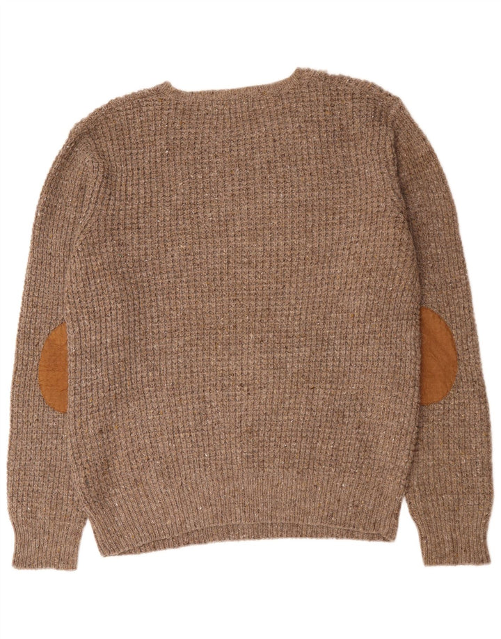 Maglione maglione girocollo da uomo Zara XL in lana marrone