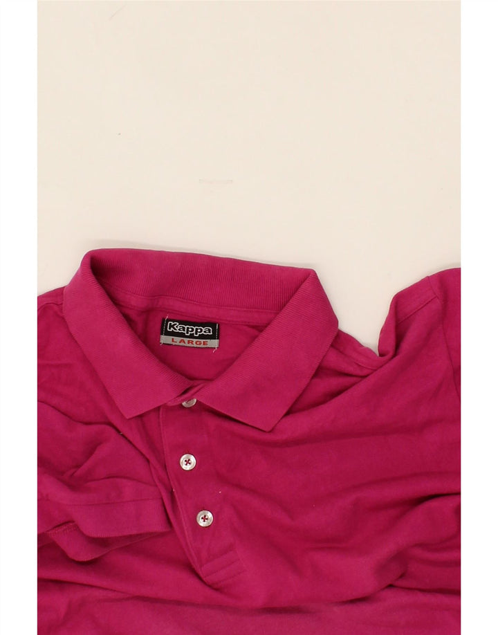 KAPPA Mens Polo Shirt Large Pink Cotton Vintage Kappa and Second-Hand Kappa from Messina Hembry 