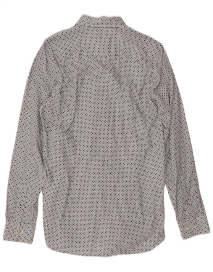 TOMMY HILFIGER Camicia slim fit da uomo in cotone maculato bianco medio