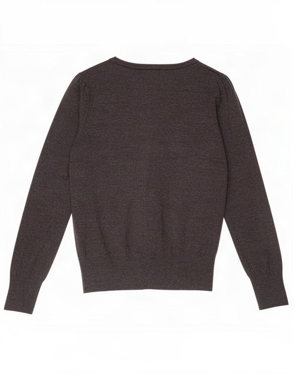 Maglione cardigan da donna Marks & Spencer UK 8 piccolo viscosa grigia