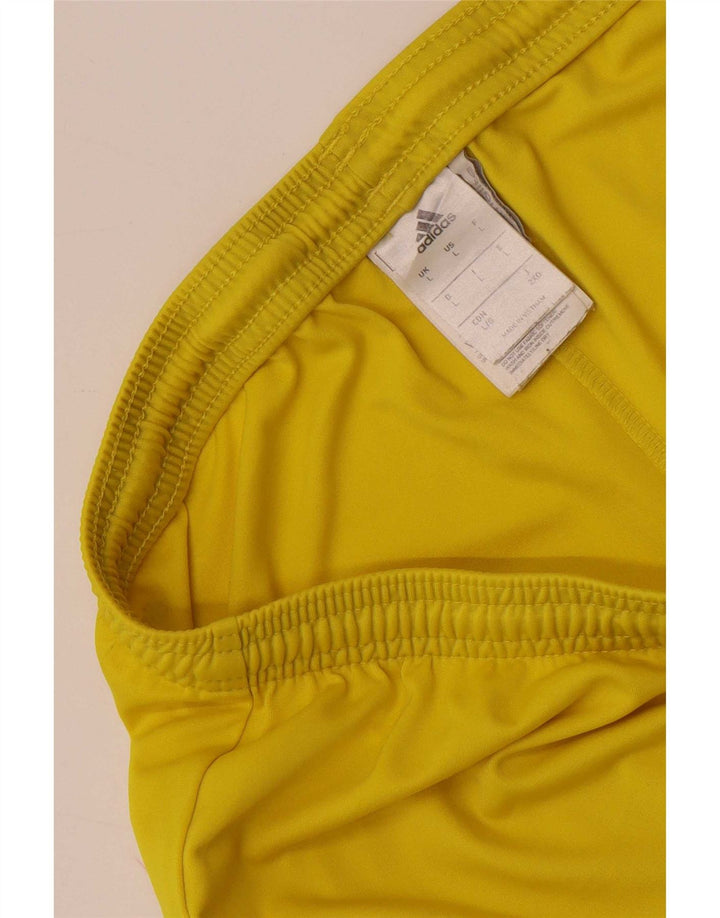 Pantaloncini sportivi Adidas Climalite da uomo di grandi dimensioni in poliestere giallo