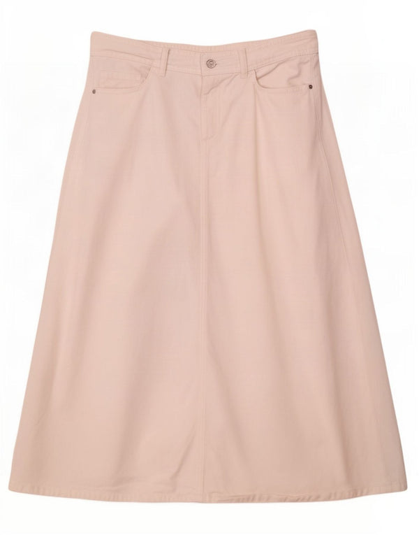 Gonna midi in denim da donna Zara media W28 cotone bianco