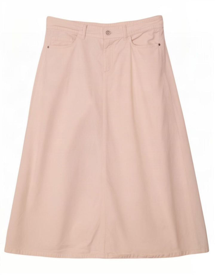 Gonna midi in denim da donna Zara media W28 cotone bianco