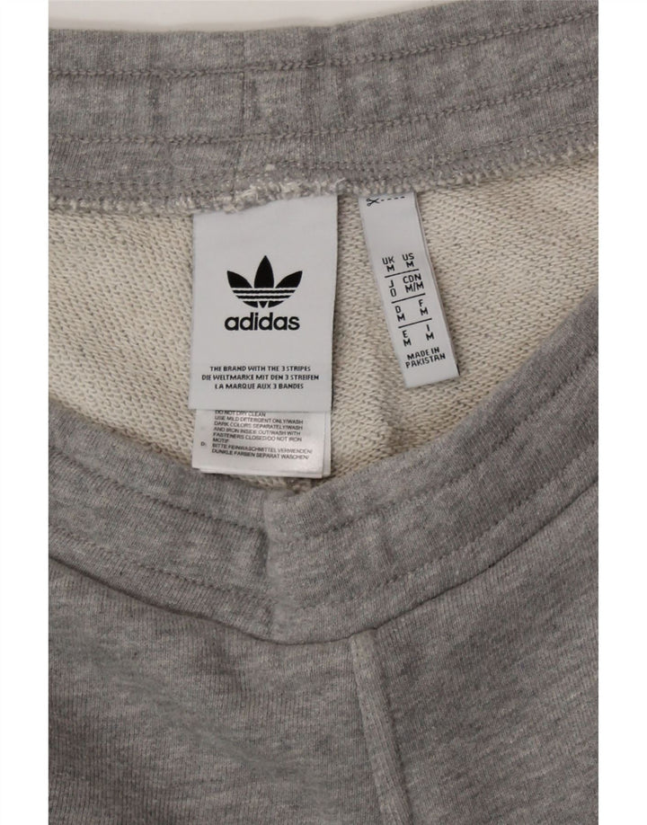 Pantaloncini sportivi da uomo Adidas in cotone grigio medio